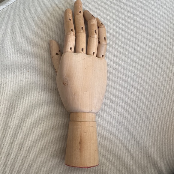 10” Wooden, posable artists model hand mannequin for sketching - Picture 3 of 3